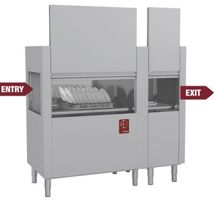 Doorschuif vaatwasser 200 korven/uur - Diamond DATIC20E/7 - 23,7 kW - 400 V - 770x1700x(h)1615 mm