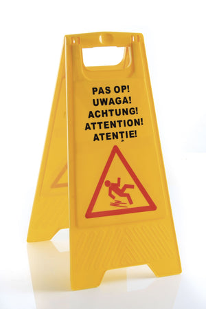 Waarschuwingsbord gladde vloer - 615x300x(h)615 mm - Hendi 663950