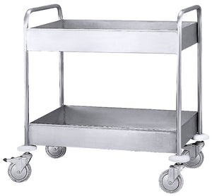 Wózek kelnerski 2-poziomowy, ze stali nierdzewnej Contacto 8104/002, 800x550x(h)920 mm