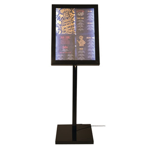 Osvětlené menu 650x100x(h)1200 mm, Securit GL110