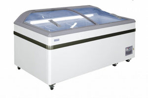 Supermarktvitrine vrieskist 600 L, glazen schuifdeksel - XXLselect XS-600 YX
