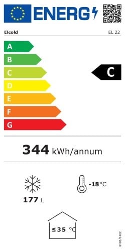 Vouwdeksel vrieskist 377 L, -22°/-16°C - Saro 481-1080