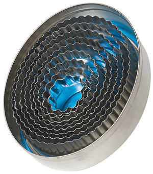 Nerezové nože na pečivo, vlnité oválné 25x20 - 80x65 mm, Contacto 619/009 (9 ks)