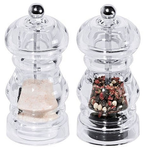 Sada 2 mlýnků na sůl a pepř z akrylu Ø55x(h)125 mm, Contacto 6788/120