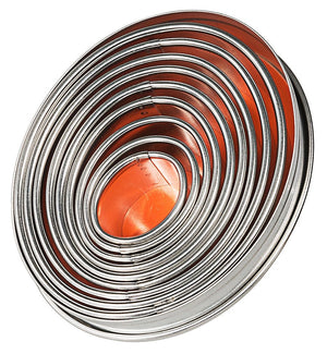 Nerezové nože na pečivo, oválné 25x20 - 85x72 mm, Contacto 620/009 (9 ks)