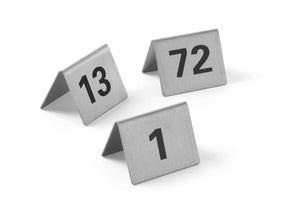 Zestaw tabliczek informacyjnych stojących - numer od 61 do 72, 52x52x(h)40 mm, Hendi 663899