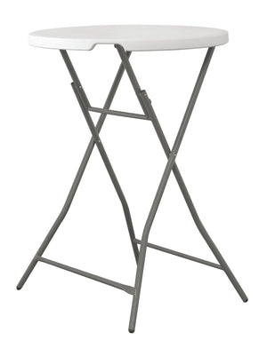 Kulatý barový stůl Ø800x(h)1100 mm, polyethylen, Hendi 810958, bílá barva