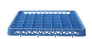 Skleněný koš 500x500x(h)45 mm, 49 přihrádek, Hendi 877500, modrá barva