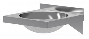 Nerezové kyselinovzdorné dřezy s kulatou komorou – volně stojící nebo k zabudování 400x400x(h)150 mm, INOXI 89-19125