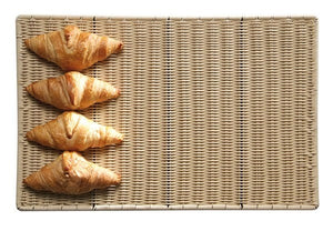 Taca serwingowa na pieczywo 600x400 mm, z polipropylenu, APS 40297, beżowa