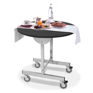Kulatý servírovací stolek Ø540x(h)780 mm, melamin, Diamond TDR/SCN, černý