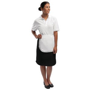 Zapaska kelnerska z koronką mm, Whites Chefs Clothing B740, biała