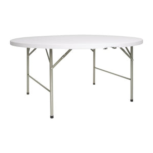Kulatý skládací stůl Ø1530x(h)740 mm, polyethylen, Bolero CC506, bílá barva
