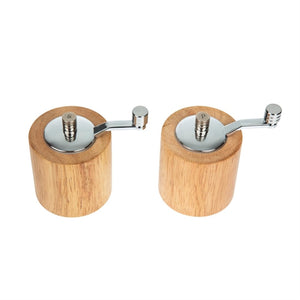 Sada 2 dřevěných mlýnků na sůl a pepř Ø63x(h)80 mm, Olympia CE246