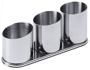 Sada nádob na lžíce se 3 přihrádkami z nerezové oceli, 260x80x(h)120 mm, Contacto 220/003