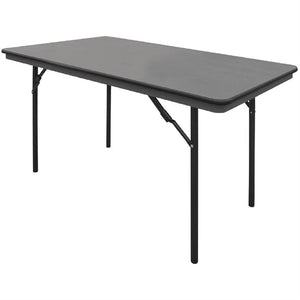 Skládací obdélníkový stůl 1220x610x(h)750 mm, ABS, Bolero GC594, černá barva