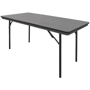 Skládací obdélníkový stůl 1520x760x(h)750 mm, ABS, Bolero GC595, černá barva