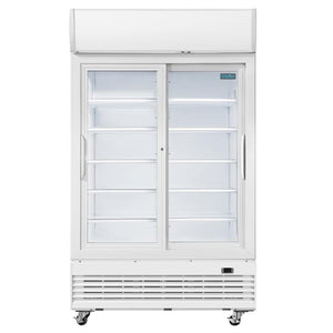 Szafa chłodnicza 2-drzwiowa przeszklona 950 L, 2 do 10°C, Polar GE581, 1200x730x(h)2036 mm, agregat dolny