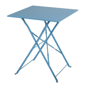 Čtvercový kavárenský stůl 600x600x(v)710 mm, Bolero Pavement Style GK985, modrá barva