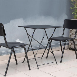 Čtvercový kavárenský stůl 600x600x(h)710 mm, Bolero Pavement Style GK989, černý
