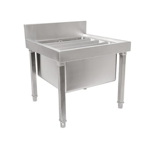 Dřez na oplachování mopů 500x500x(h)550 mm, centrální odtok, Vogue GL281