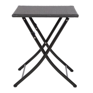 Skládací čtvercový stůl 600x600x(v)710 mm, polyethylen, Bolero GL302, černá barva