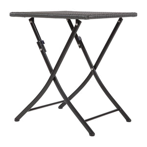 Skládací čtvercový stůl 600x600x(v)710 mm, polyethylen, Bolero GL302, černá barva