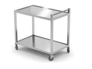 Wózek serwisowy 2-poziomowy ze stali nierdzewnej 850 x 600 x 1100 mm, INOXI 89-45737
