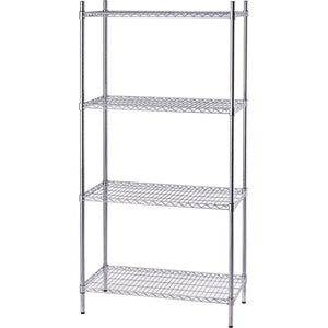 Regál se 4 drátěnými policemi, chromovaný, Stalgast 680062, 610x455x(v)1800 mm, šroubovaný