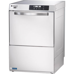 Universele vaatwasser 500x500 mm - 40 korven/uur - Stalgast 801555 - met glansspoelmiddel doseerder en reinigingsmiddel - 6,65 kW - 400 V - 680x565x(h)836 mm