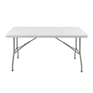 Skládací obdélníkový stůl 1520x753x(v)737 mm, polyethylen, Bolero U544, bílá barva